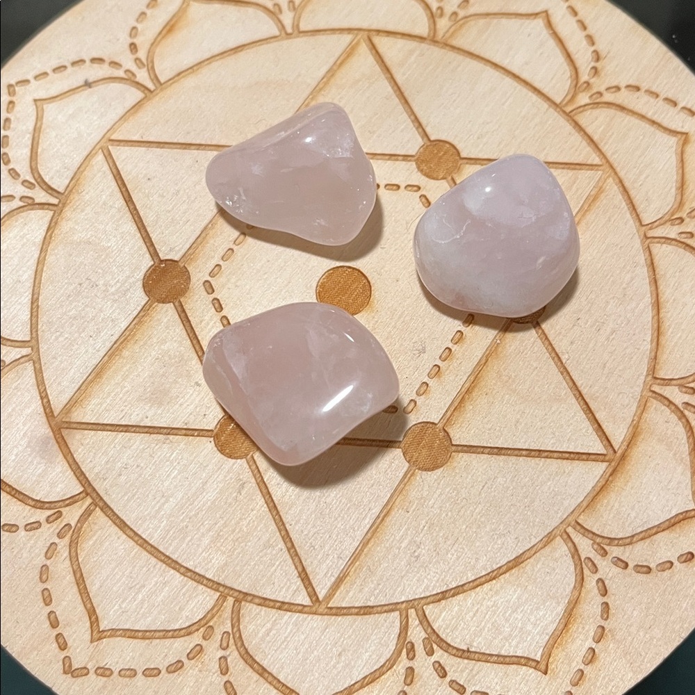 Rose Quartz Tumbled Stone Set - Pink Crystal Healing Gems